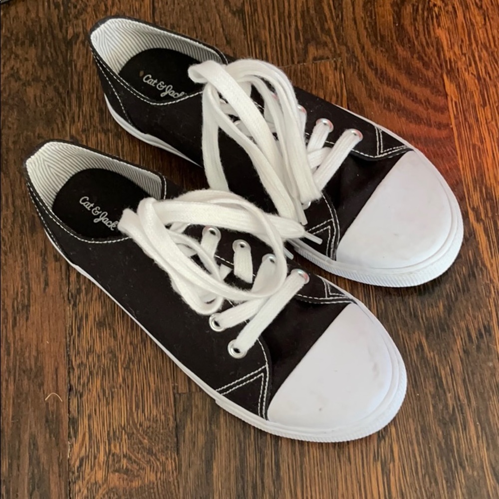 black and white sneakers